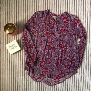 Lucky Brand Paisley Blouse